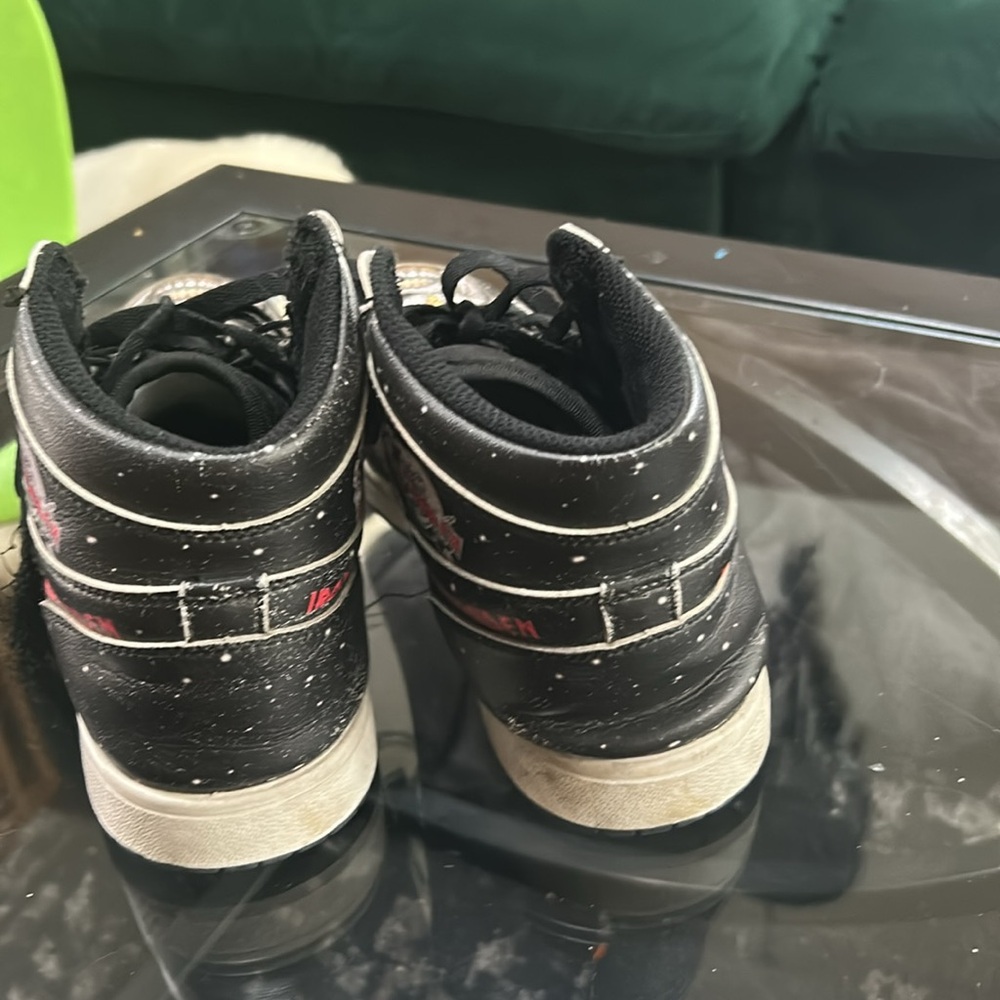 Men's Black Iron Maiden High-Top Sneakers - Picture 4 of 7